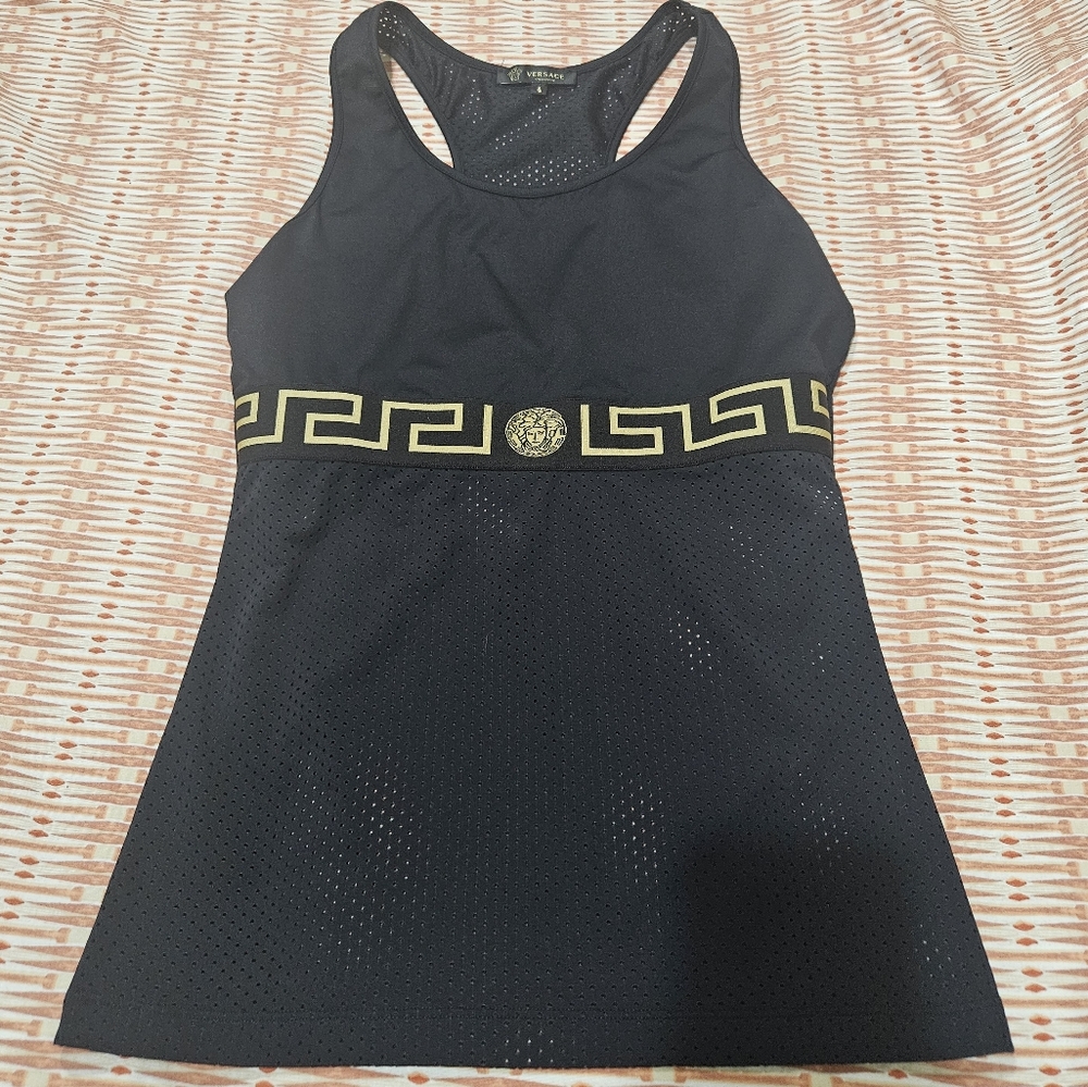 Like New Versace Athletic Fishnet Tank